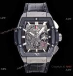 Swiss Grade 1 Hublot Spirit of Big Bang Stainless Steel HUB4700 Watch Black Bezel